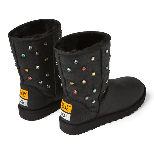 UGG GALLERY DEPT CLASSIC SHORT BLACK LEATHER
