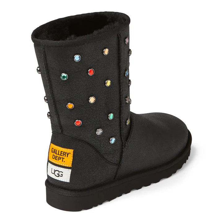 UGG GALLERY DEPT CLASSIC SHORT BLACK LEATHER