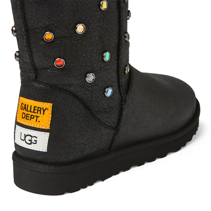 UGG GALLERY DEPT CLASSIC SHORT BLACK LEATHER