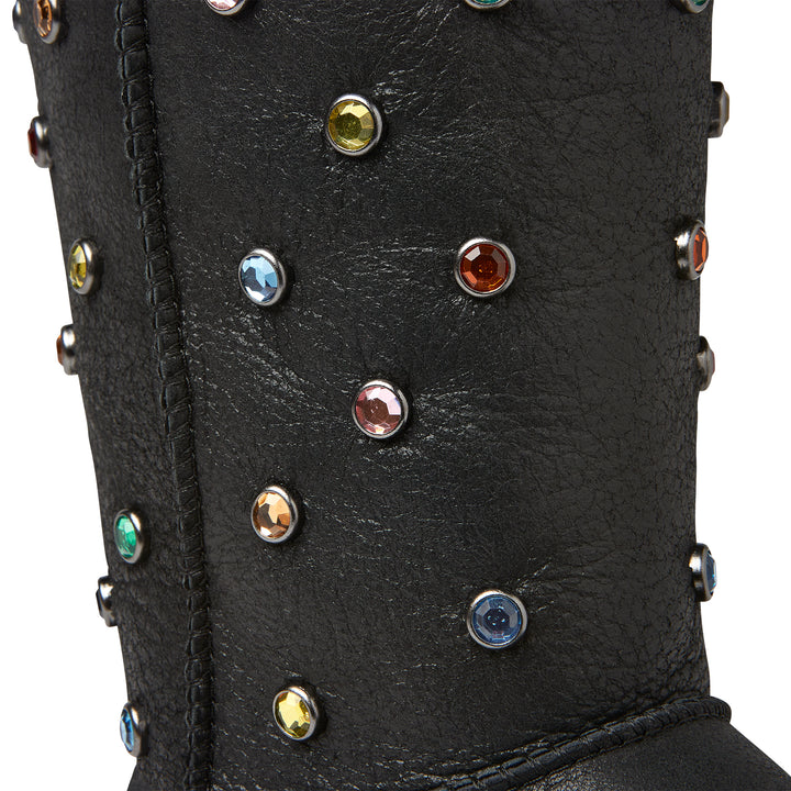 UGG GALLERY DEPT CLASSIC SHORT BLACK LEATHER