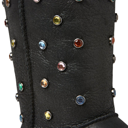 UGG GALLERY DEPT CLASSIC SHORT BLACK LEATHER