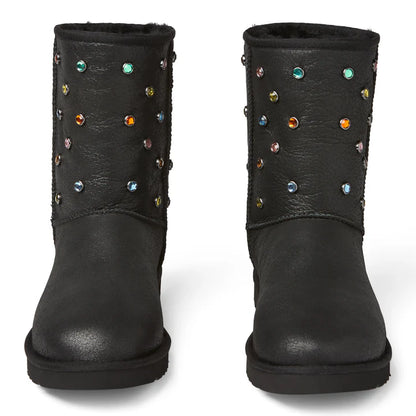 UGG GALLERY DEPT CLASSIC SHORT BLACK LEATHER