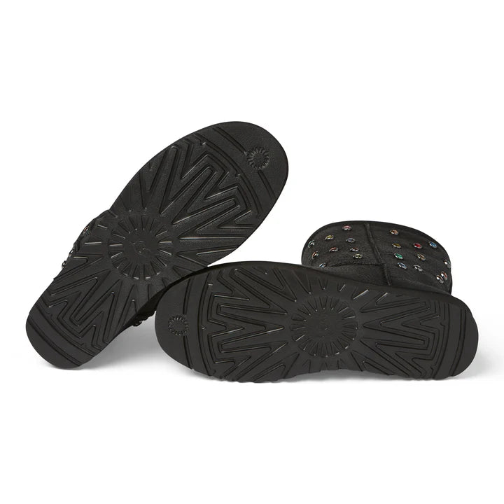 UGG GALLERY DEPT CLASSIC SHORT BLACK LEATHER