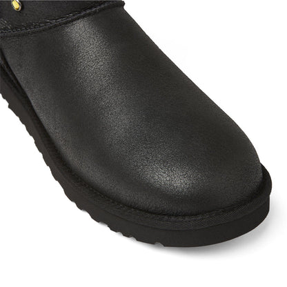 UGG GALLERY DEPT CLASSIC SHORT BLACK LEATHER