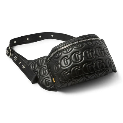 STUDDED LEATHER TRAVEL SACK