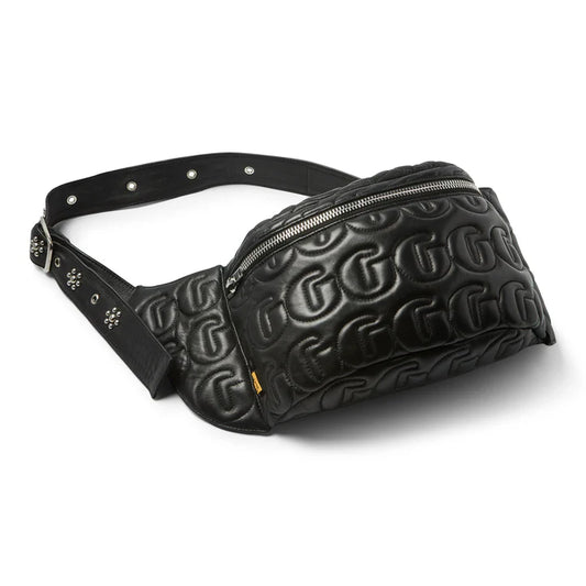 STUDDED LEATHER TRAVEL SACK